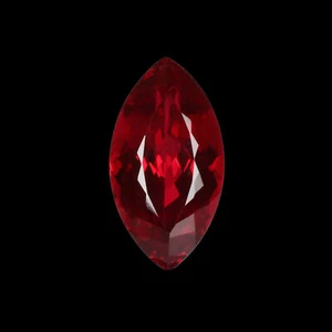 Marquise Cut Lab-Created 24. Carat Loose Gemstone Red Ruby For Pendant Making - Picture 1 of 6