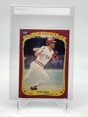 Бейсбольная карточка 1986 Fleer Star Stickers Pete Rose No101 почти как новая бесплатная доставка - Изображение 1 из 3
