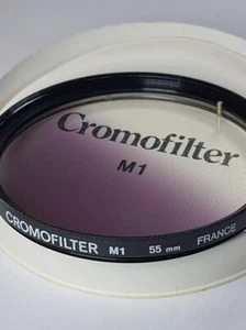 55mm CROMOFILTER Cromo Glass Lens M1 Mauve 1 Filter France Graduated E55 E-55 - Picture 1 of 6