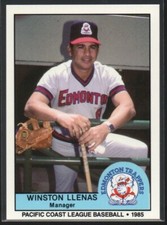 Winston Llenas 1985 Cramer Edmonton Trappers #14  Manager  California Angels  #2