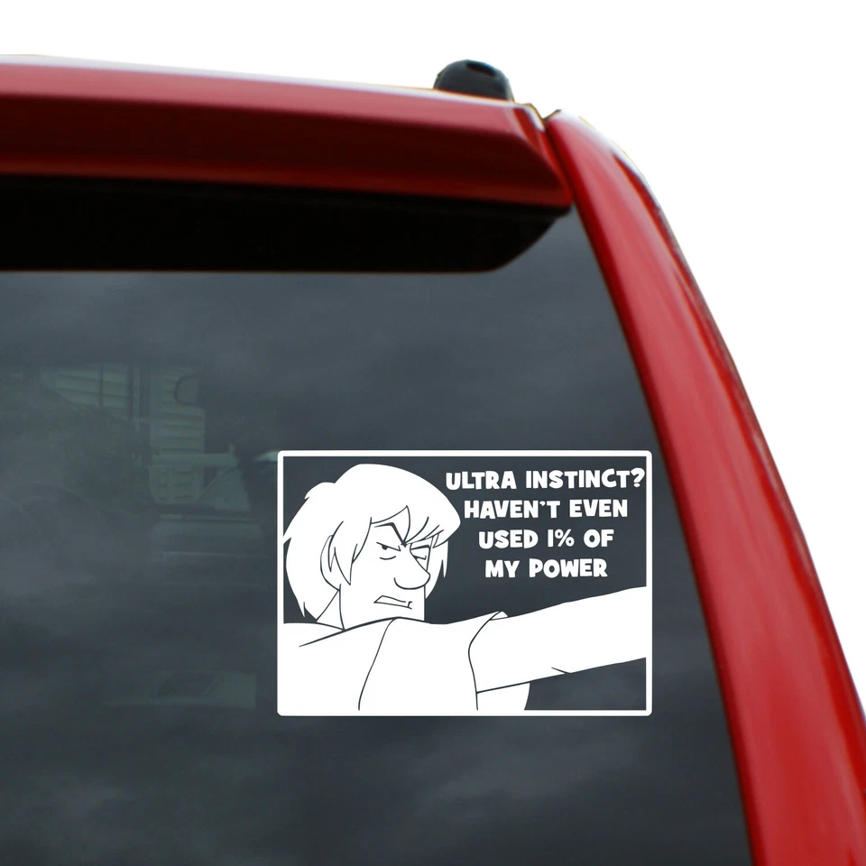 Shaggy Ultra Instinct Vinyl Decal Sticker | Color: White | 4.2" x 6" - Image 1 of 1