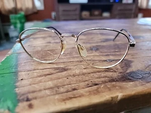 Luxottica Eyeglass Sunglass Frames 50[]17 135mm Gold Tone Italy - Picture 1 of 13