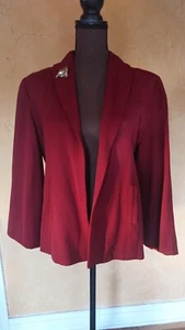 1940s Cranberry Red Gabardine,  Short Swing Coat, SZ SM MED - Picture 1 of 7