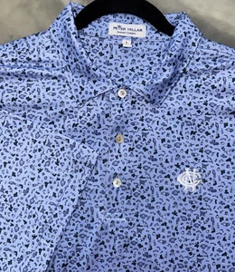 Peter Millar Sommer Komfort Delta Tau Chi Frat Tierhaus Golf Polo Herren L - Bild 1 von 6