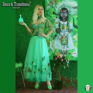 Gonna Tutu Donna Tulle Multistratto Ricamata Matrimonio Elegante Retro di Lusso - Picture 1 of 24