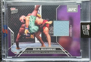 🤼 Belal Muhammad - /25 - 2024 Topps Now UFC 304 Wins Welterweight Relic - Blue - Picture 1 of 6