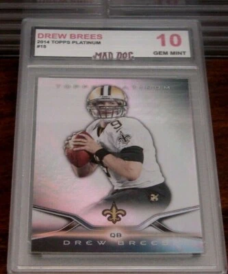 DREW BREES****2014 TOPPS PLATINUM---GEM 10***CHARGERS--SAINTS---MAD DOG - Image 1 of 2