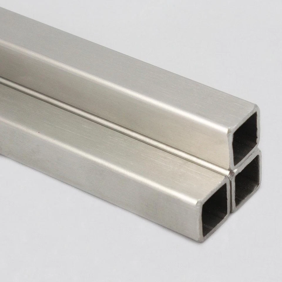 STAHL-SHOP24 Edelstahl Quadratrohr V2A Vierkantrohr VA Korn 240 geschliffen - Bild 1 von 1