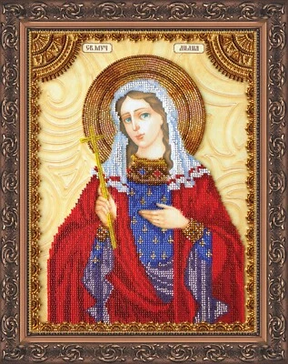 DIY Bead Needlepoint "Saint Lydia" Tapestry Embroidery Kit Orthodox Icon - Image 1 of 4