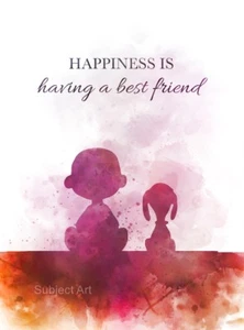 ART PRINT Best Friend Quote, Happiness, Friendship, Inspirational, Gift, Decor - Picture 1 of 2