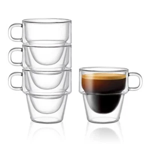 NIB Stoiva 'Cosmo' Drinking Glasses | Double Wall, Set of Four Mugs - Picture 1 of 4