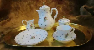 RARO SET DA TÈ ANGELO 9 PEZZI MINI/MINIATURA HUTSCHENREUTHER FUORI PRODUZIONE NUOVO IN SCATOLA - Foto 1 di 7