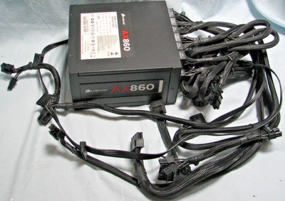 Corsair AX860 ATX Power Supply 860 Watt 80 PLUS® PLATINUM Fully-Modular PSU - Image 1 of 4