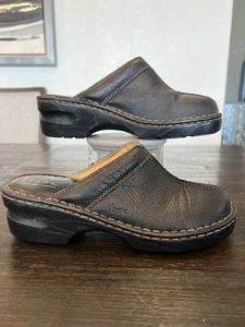 b.o.c Born Concept Women’s Black Leather Mule Clogs Slip On Shoes Size:7 - Picture 1 of 6
