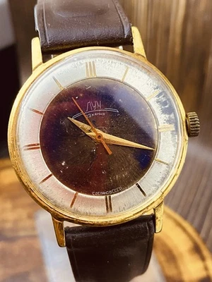 Watch LUCH 2209 Vintage USSR Ultra Flat 8 mm Mechanical gold-plated AU20  #2486 - Image 1 of 4