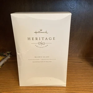 Hallmark Heritage Set di Ornamenti in Vetro 3/4 ORO METALLIZZATO Abbellimenti Rosso - Foto 1 di 14