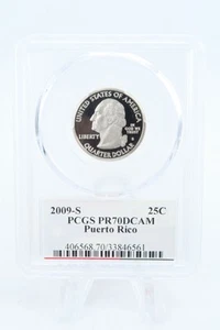 2009-S PCGS PR70DCAM Puerto Rico Quarter Proof 25C - Picture 1 of 2