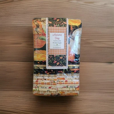 AutumnDays CottonFabricStrips (40-2  1/2"x44") NancyMink  For Willmington Prints - Image 1 of 3