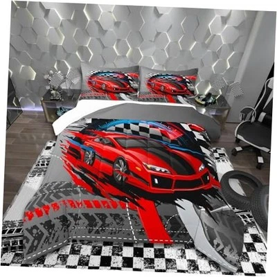 Racing Car Comforter Set for Kids Boys,Red Sports Car Boys Twin Cyjs2953 - Image 1 of 4