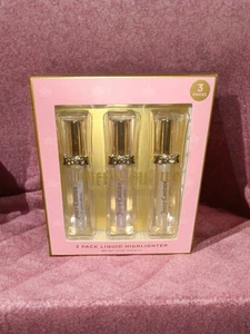 Juicy Couture 3-Pack Liquid Highlighter Set – Bloom, Shine & Glow – Buildable & - Picture 1 of 4