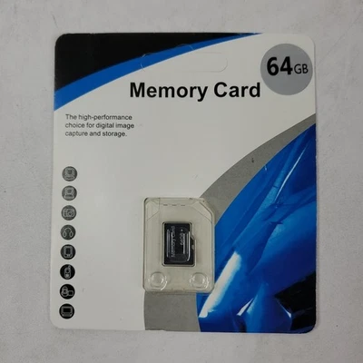 Tarjeta de memoria de alto rendimiento 64 GB tarjeta Micro SD - nueva/sellada Foto 1 de 2