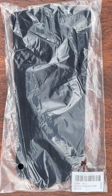 Guantes de gamuza sintética negros talla 7 Foto 1 de 4