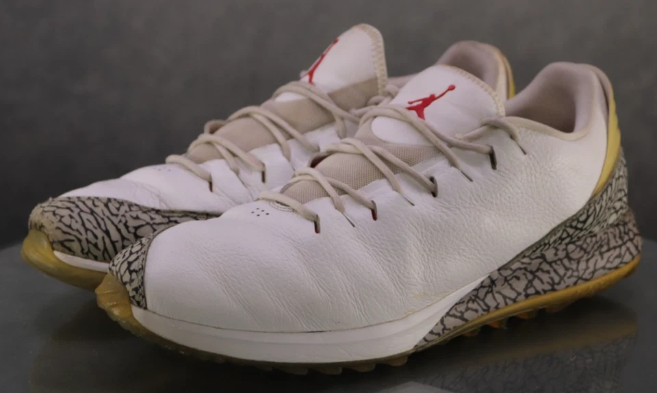 Zapatos de golf Nike Air Jordan ADG para hombre sin clavos talla 14 cuero blanco AR7995-100 Foto 1 de 4