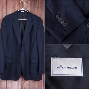 Peter Millar Herren Größe 48T Wolle Sport Mantel Blazer Jacke Union Canada Made Navy - Bild 1 von 17