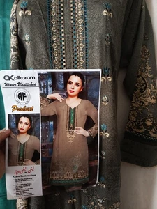 Pakistani Stitched Linen Suit. - Picture 1 of 4
