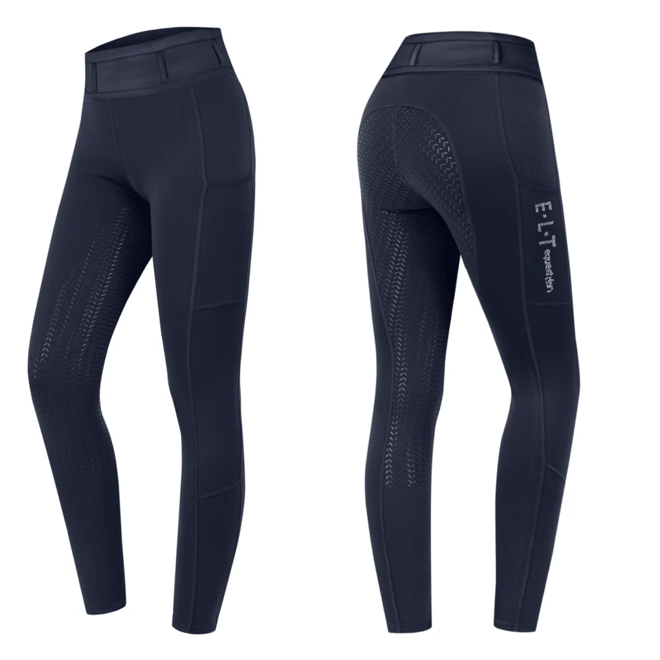 Waldhausen ELT Kinder oder Damen Reitleggings Ella Glam Nachtblau Reithose - Bild 1 von 1