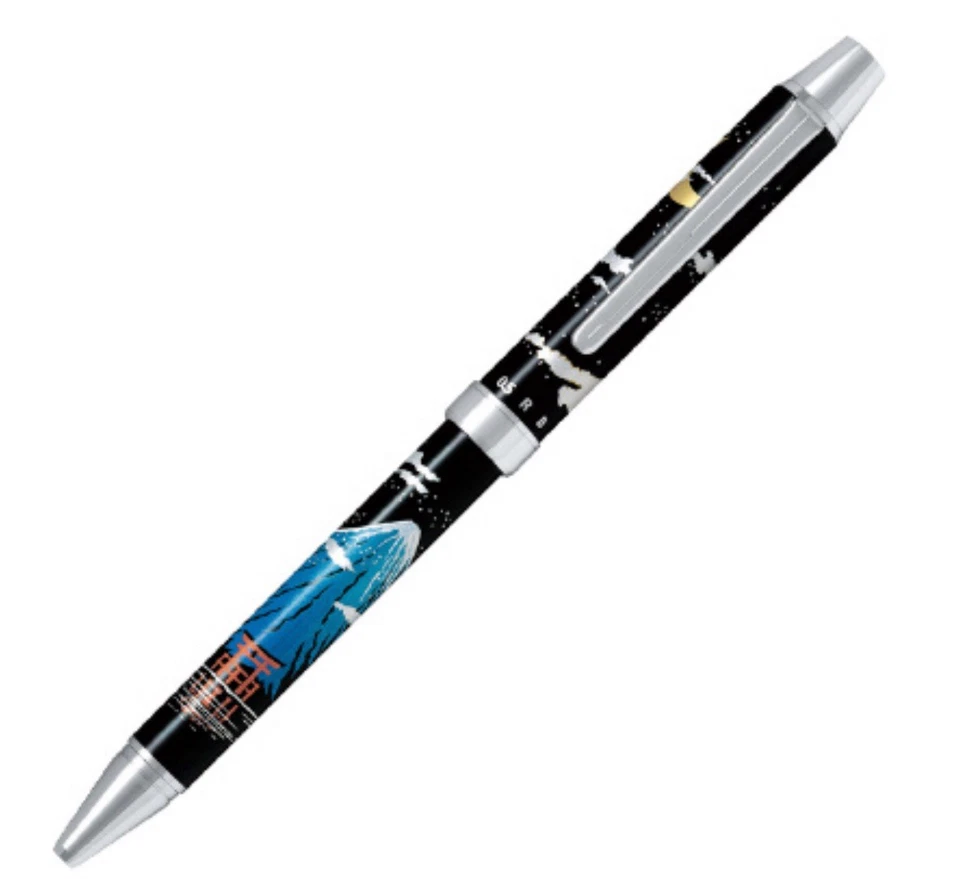 Pilot NAMIKI Miyabi 2 Color Ballpoint Pen Sharp Pencil Mt. Fuji Moon Japan