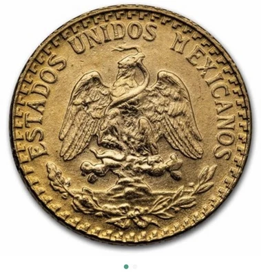 Oro México 2 pesos .0482 oz - fecha aleatoria Foto 1 de 2