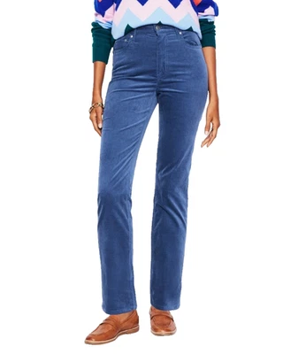 Pantalón vaquero Boden para mujer de terciopelo 5 bolsillos azul tiro alto R0490 pierna delgada fiesta 12 Foto 1 de 4