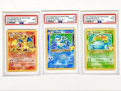 [Triple Sequential] PSA10 Charizard #4 Blastoise #2 Venusaur #15 Pokemon Japan - Image 1 of 4