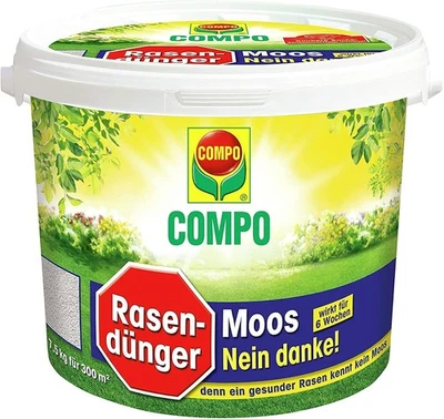 Compo Rasendünger Moos Nein Danke Langzeitwirkung Rasen 7,5 kg - Bild 1 von 4
