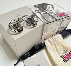 Pendientes Orbe NANA x Vivienne Westwood Negro Plata Japón Edición Limitada Auténticos - Imagen 1 de 12