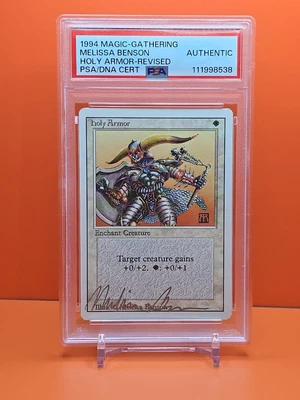 1994 MAGIC The Gathering HOLY ARMOR REVISED PSA/DNA CERTIFIED MELISSA BENSON  - Image 1 of 3