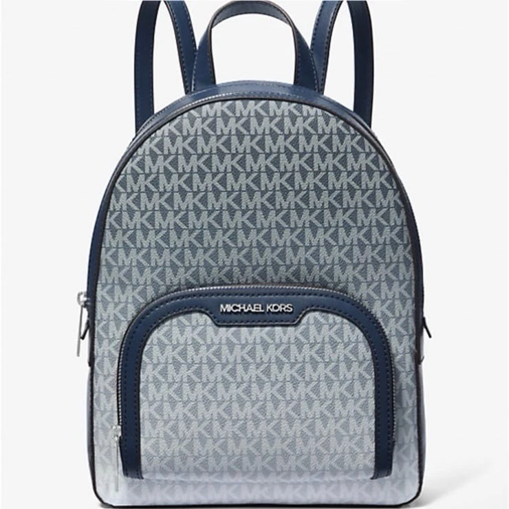 Michael Kors Jaycee Mochila Mediana MK Ombré Firma Logo Dama Cartera Azul Marino Foto 1 de 1