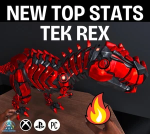Ark Ascended PVE PS5 XBOX PC NEW TOP STATS TEK REX DEADPOOL 1895M CLONE - Picture 1 of 4