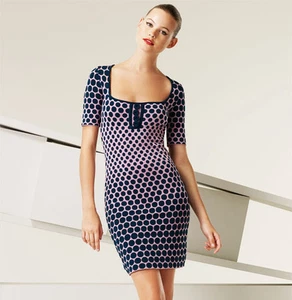 Sexy Stretch Tupfen Kleid von Zac Posen Gr. M - Bild 1 von 1