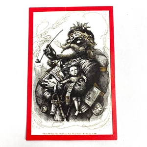 Thomas Nast Postcard Merry Old Santa Claus Harper's Weekly 1881 Unposted Vintage - Picture 1 of 7