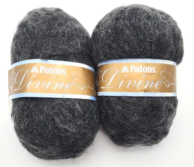 (2) Patons DIVINE Yarn Night Sky #06040 Mohair Blend 142 yds each 5 bulky - Image 1 of 4