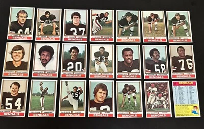 1974 Topps CINCINNATI BENGALS Complete TEAM Set ANDERSON Trumpy PARRISH Curtis - Image 1 of 3