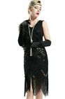 1920s Ladies Vintage Sequins Dress Party Dresses Evening Gatsby Flapper Fringed