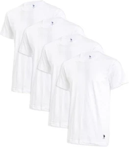 U.S. POLO ASSN 4 Pack Logo White Crew Neck T Shirt Set Classic Fit Men's X Large - Picture 1 of 5