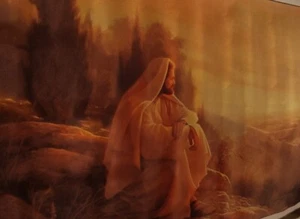 Jesus weinte Leinwand Poster Druck 30x45cm - Bild 1 von 4