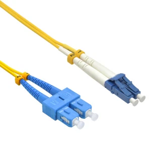 SC to LC Singlemode Duplex 9/125 Fiber Optic Jumper Patch Cable 1M/2M/3M/5M/10M - Picture 1 of 1
