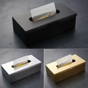 Soporte de tela de metal caja impermeable servilleta baño acero inoxidable montado en pared - Imagen 1 de 15