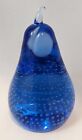 Rare Whitefriars 9892 FLC Sky Blue Controlled Bubble Pear Paperweight 1980