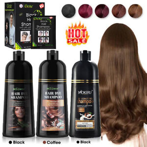 Mokeru Instant Hair Color Dye Shampoo Natural Coconut Argan Oil Permanent Dye AU